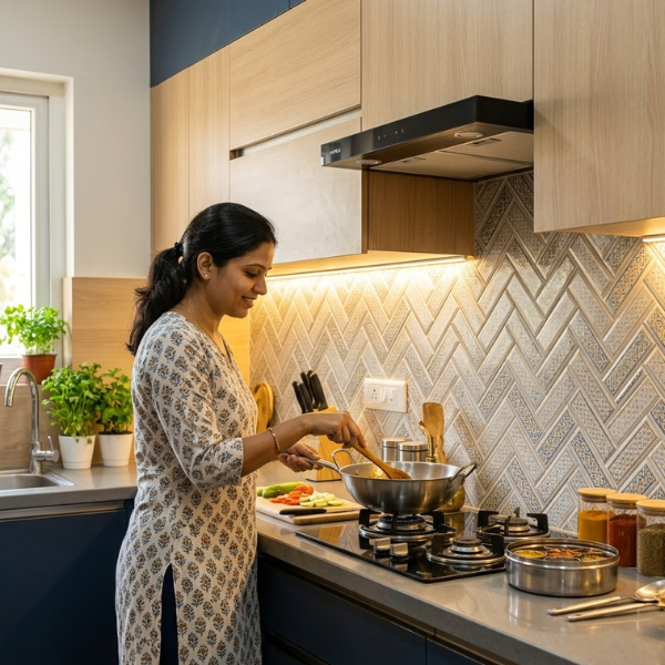 Backsplash and wall panel finishing