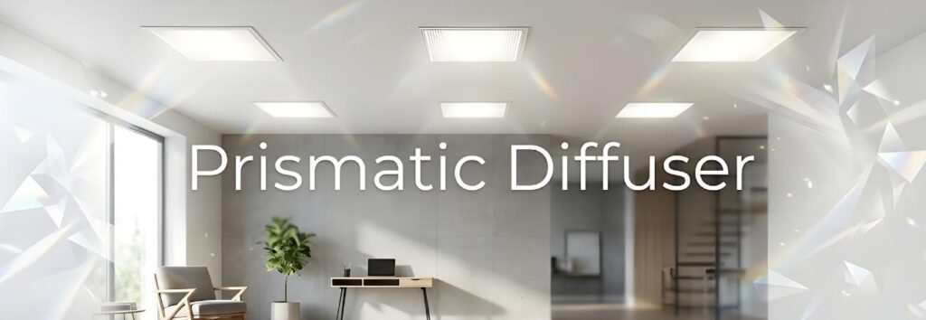 Prismatic Diffuser for Efficient, Glare-Free Lighting.